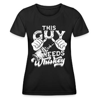 Irish Whisky Scotch Trinker Alkohol trinken - Frauen Funktions-T-Shirt - Schwarz - Vorne - AI Model Female 172 light (172cm)