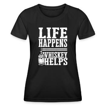 Irish Whisky Scotch Trinker Alkohol trinken - Frauen Funktions-T-Shirt - Schwarz - Vorne - AI Model Female 172 light (172cm)