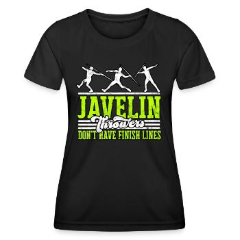 Speer lance des œuvres d’athlétisme - T-shirt sport Femme - noir - Devant - AI Model Female 172 light (172cm)