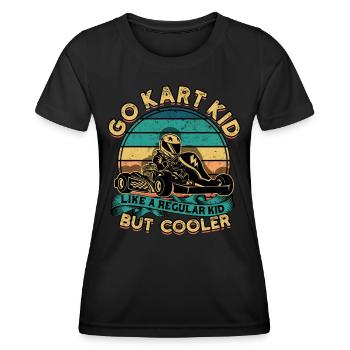 Kart conduite de kart pilotes de course Pilotes de course - T-shirt sport Femme - noir - Devant - AI Model Female 172 light (172cm)