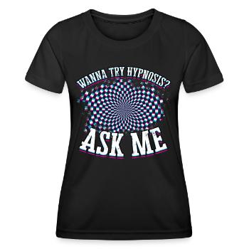 hypnose hypnotisch hypnotisieren hypnotiseur gesch - Frauen Funktions-T-Shirt - Schwarz - Vorne - AI Model Female 172 light (172cm)