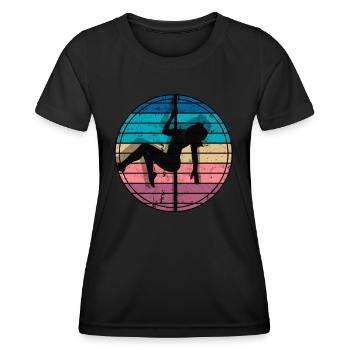 pole dance geschenk tänzerin geschenkidee fitness - Frauen Funktions-T-Shirt - Schwarz - Vorne - AI Model Female 172 light (172cm)
