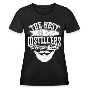 schnapps whiskey burning schnapps distiller gift idea - Women's Functional T-Shirt - black - Front - AI Model Female 172 light (172cm)
