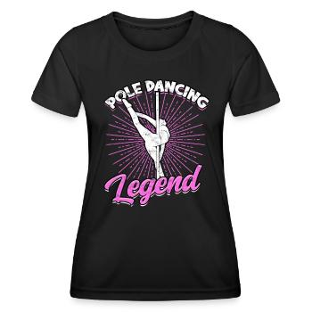 pole dance présent danseur cadeau idée remise en forme - T-shirt sport Femme - noir - Devant - AI Model Female 172 light (172cm)