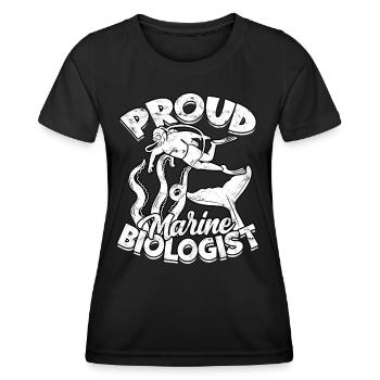 biologie marine biologiste marin biologie marine biologiste - T-shirt sport Femme - noir - Devant - AI Model Female 172 light (172cm)