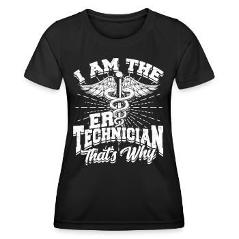 Emergency Department Nurse Hospital Hospitals - Women's Functional T-Shirt - black - Front - AI Model Female 172 light (172cm)