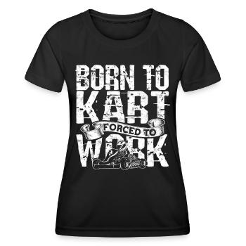 Kart conduite de kart pilotes de course Pilotes de course - T-shirt sport Femme - noir - Devant - AI Model Female 172 light (172cm)