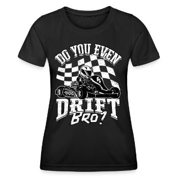 Kart conduite de kart pilotes de course Pilotes de course - T-shirt sport Femme - noir - Devant - AI Model Female 172 light (172cm)