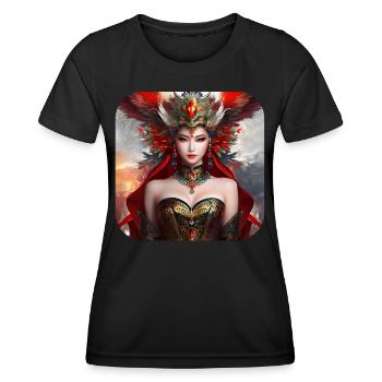 Mystische Fantasy Frau - Frauen Funktions-T-Shirt - Schwarz - Vorne - AI Model Female 172 light (172cm)