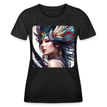 Wunderschöne Fantasy Frau - Frauen Funktions-T-Shirt - Schwarz - Vorne - AI Model Female 172 light (172cm)