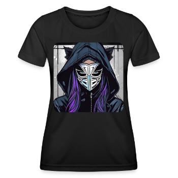 Fille Cybergoth Cool - T-shirt sport Femme - noir - Devant - AI Model Female 172 light (172cm)