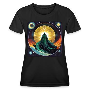Mystical God in the Universe - Women's Functional T-Shirt - black - Front - AI Model Female 172 light (172cm)