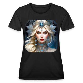 Winter Ice Queen in Gothic Style - Women's Functional T-Shirt - black - Front - AI Model Female 172 light (172cm)