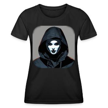 Fille gothique en sweat à capuche - T-shirt sport Femme - noir - Devant - AI Model Female 172 light (172cm)