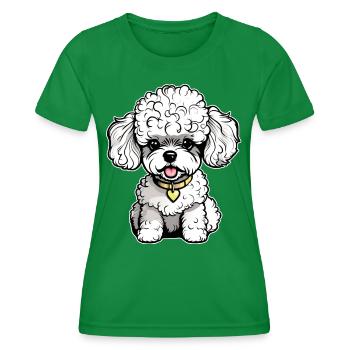 Niedlicher Pudel II - Frauen Funktions-T-Shirt - Kelly Green - Vorne - AI Model Female 172 dark (172cm)