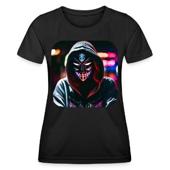 Fille cyberpunk cool III - T-shirt sport Femme - noir - Devant - AI Model Female 172 light (172cm)