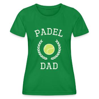 Joueur de Padel Padel Papa Padelsport Padelcourt - T-shirt sport Femme - vert - Devant - AI Model Female 172 dark (172cm)