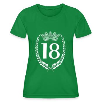 18 Nombre de personnes majeures 18 - T-shirt sport Femme - vert - Devant - AI Model Female 172 dark (172cm)