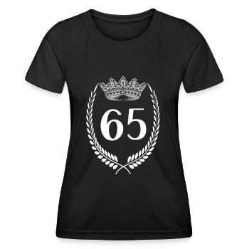 65th birthday Number anniversary 65 - Women's Functional T-Shirt - black - Front - AI Model Female 172 light (172cm)