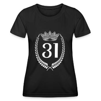 31. Geburtstag Zahl Jubiläum 31 - Frauen Funktions-T-Shirt - Schwarz - Vorne - AI Model Female 172 light (172cm)