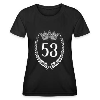 53rd birthday Number anniversary 53 - Women's Functional T-Shirt - black - Front - AI Model Female 172 light (172cm)