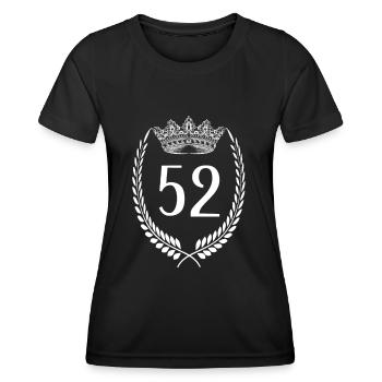 52. Geburtstag Zahl Jubiläum 52 - Frauen Funktions-T-Shirt - Schwarz - Vorne - AI Model Female 172 light (172cm)