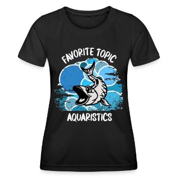 Aquarium Aquarists Fish Ornamental fish Aquaristics - Women's Functional T-Shirt - black - Front - AI Model Female 172 light (172cm)