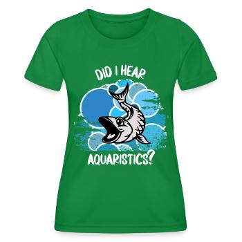 Acuario Peces Acuaristas Peces Ornamentales Acuarios - Camiseta funcional para mujeres - verde  - delante - AI Model Female 172 dark (172cm)