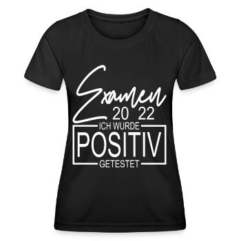 Examen 2022 Ich wurde positiv getestet - Frauen Funktions-T-Shirt - Schwarz - Vorne - AI Model Female 172 light (172cm)