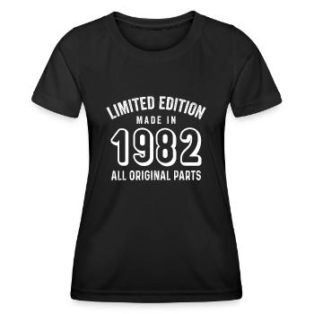 Limited edition made in 1982 all original parts - T-shirt sport Femme - noir - Devant - AI Model Female 172 light (172cm)