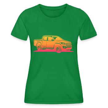 sunrise pick up retro t-shirt pick-up - T-shirt sport Femme - vert - Devant - AI Model Female 172 dark (172cm)