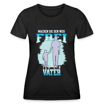 Vater hat es Eilig - Frauen Funktions-T-Shirt - Schwarz - Vorne - AI Model Female 172 light (172cm)