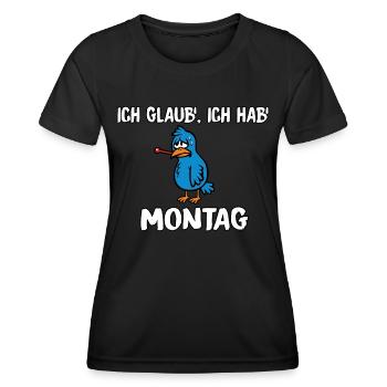 Ich glaub ich hab Montag - Frauen Funktions-T-Shirt - Schwarz - Vorne - AI Model Female 172 light (172cm)