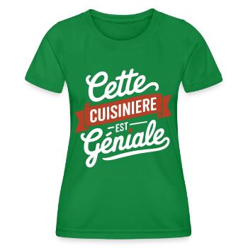 Dieser Kocher ist fantastisch - Frauen Funktions-T-Shirt - Kelly Green - Vorne - AI Model Female 172 dark (172cm)