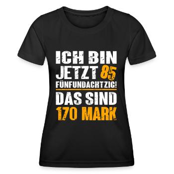 85. Geburtstag Mann Männer 85 Jahre Geschenk - Frauen Funktions-T-Shirt - Schwarz - Vorne - AI Model Female 172 light (172cm)
