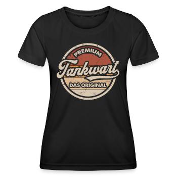 Tankwart Original Lustig Tankwärter - Frauen Funktions-T-Shirt - Schwarz - Vorne - AI Model Female 172 light (172cm)