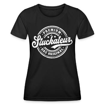 Stuckateur Original Stuckateurmeister - Frauen Funktions-T-Shirt - Schwarz - Vorne - AI Model Female 172 light (172cm)
