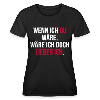Lustiger Spruch Arrogant Witziges Spaß - Frauen Funktions-T-Shirt - Schwarz - Vorne - AI Model Female 172 light (172cm)