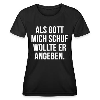 Lustiger Spruch Arrogant Witziges Spaß - Frauen Funktions-T-Shirt - Schwarz - Vorne - AI Model Female 172 light (172cm)