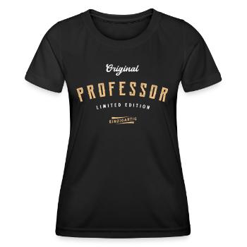 Professor Limited Edition Uni Lustiges Professoren - Frauen Funktions-T-Shirt - Schwarz - Vorne - AI Model Female 172 light (172cm)