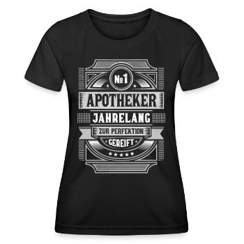 Apotheker Perfektion Apothekerin Lustiges - Frauen Funktions-T-Shirt - Schwarz - Vorne - AI Model Female 172 light (172cm)