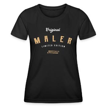 Maler Limited Edition Lustiges Lackierer - Frauen Funktions-T-Shirt - Schwarz - Vorne - AI Model Female 172 light (172cm)
