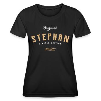 Stephan Limited Edition - Frauen Funktions-T-Shirt - Schwarz - Vorne - AI Model Female 172 light (172cm)