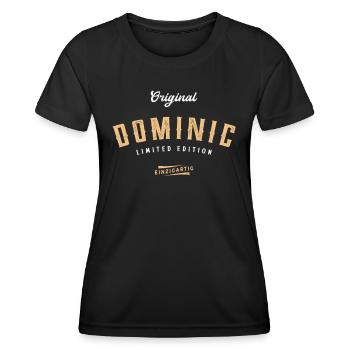 Dominic Limited Edition - Frauen Funktions-T-Shirt - Schwarz - Vorne - AI Model Female 172 light (172cm)