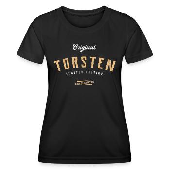 Torsten Limited Edition - Frauen Funktions-T-Shirt - Schwarz - Vorne - AI Model Female 172 light (172cm)