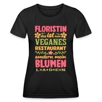 Floristin Blumenladen Garten Lustiges Gärtnerin - Frauen Funktions-T-Shirt - Schwarz - Vorne - AI Model Female 172 light (172cm)