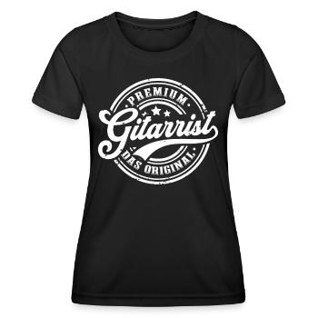 Gitarrist Original Gitarre Lustiges - Frauen Funktions-T-Shirt - Schwarz - Vorne - AI Model Female 172 light (172cm)
