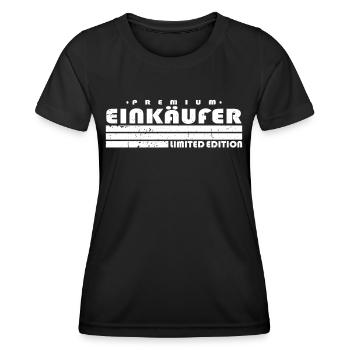 Einkäufer Limited Edition Lustiges Einkauf - Frauen Funktions-T-Shirt - Schwarz - Vorne - AI Model Female 172 light (172cm)