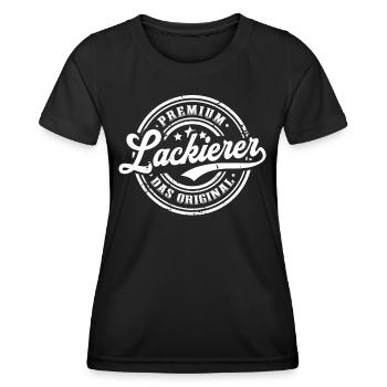 Lackierer Original Maler Vintage Lackieren - Frauen Funktions-T-Shirt - Schwarz - Vorne - AI Model Female 172 light (172cm)