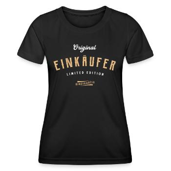 Einkäufer Limited Edition Lustiges Einkauf - Frauen Funktions-T-Shirt - Schwarz - Vorne - AI Model Female 172 light (172cm)